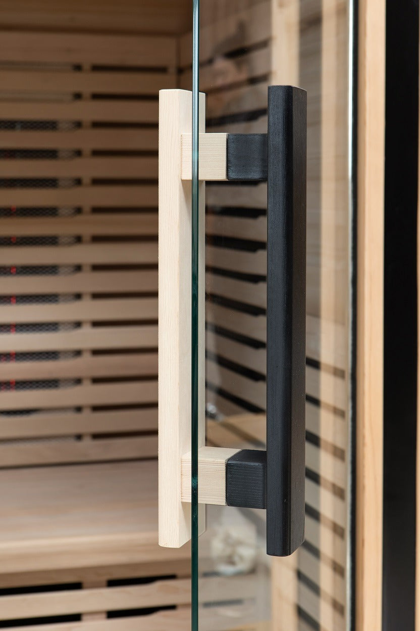 Peak Saunas Everest 2-Person Full Spectrum Infrared Sauna with XL Medical-Grade Red Light Therapy & Smart WiFi App Control - Energize Trek