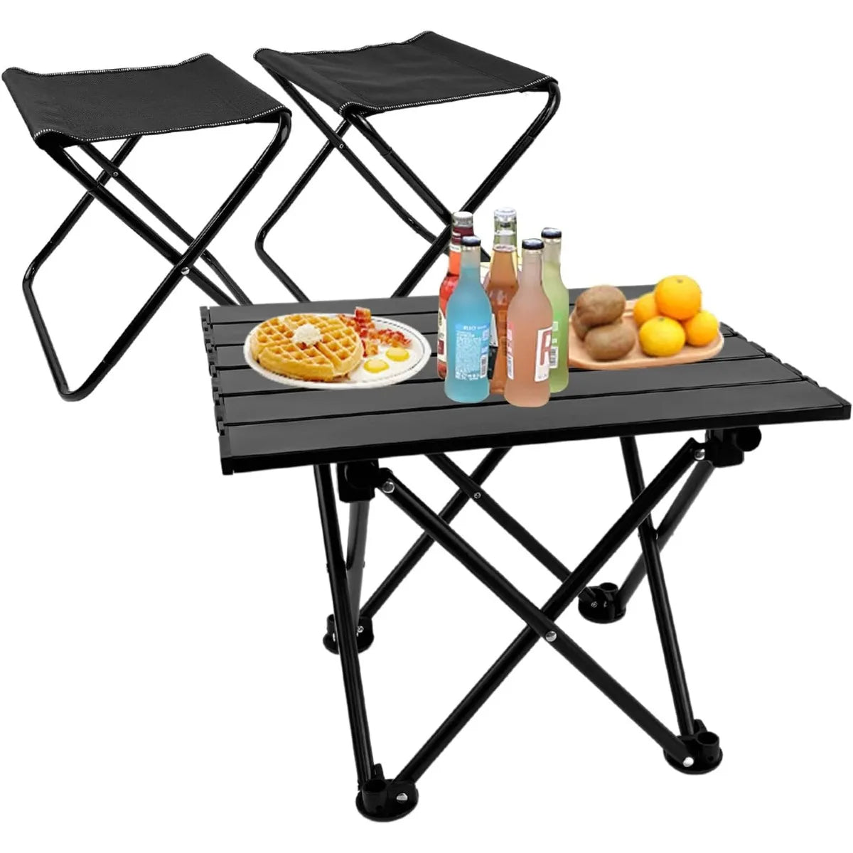 XIUWO Folding Camping Table With 2 Chairs - Energize Trek