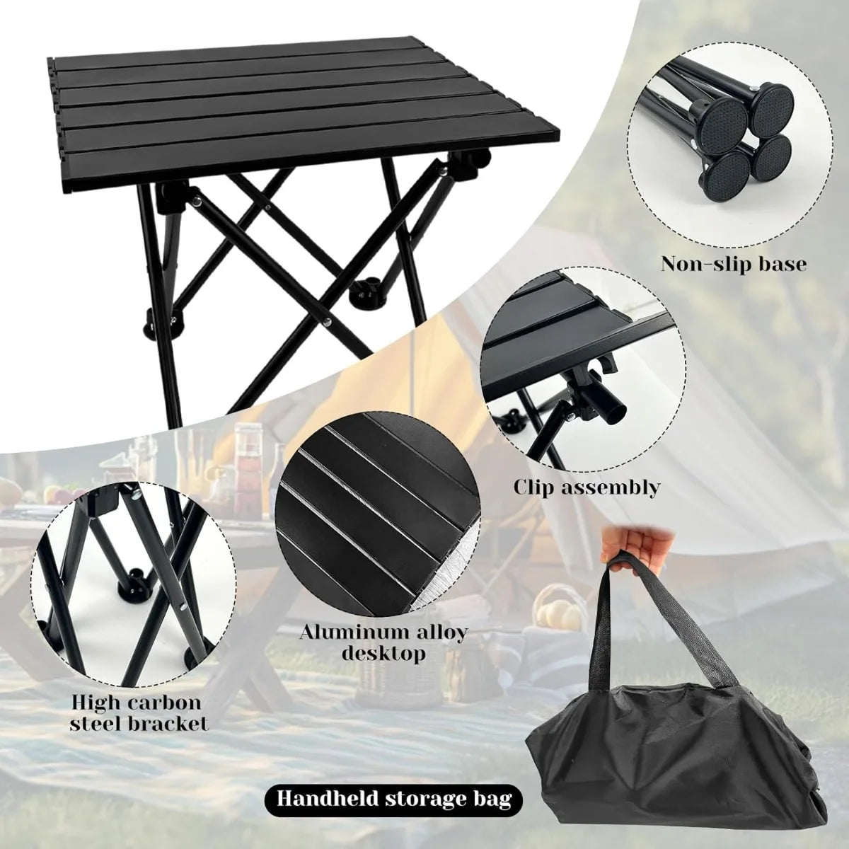XIUWO Folding Camping Table With 2 Chairs - Energize Trek