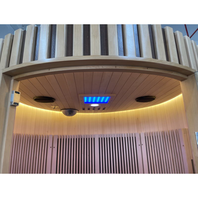SAUNA EVOLUTION® Hemlock Round Indoor Sauna Room Far Infrared 08 - Energize Trek