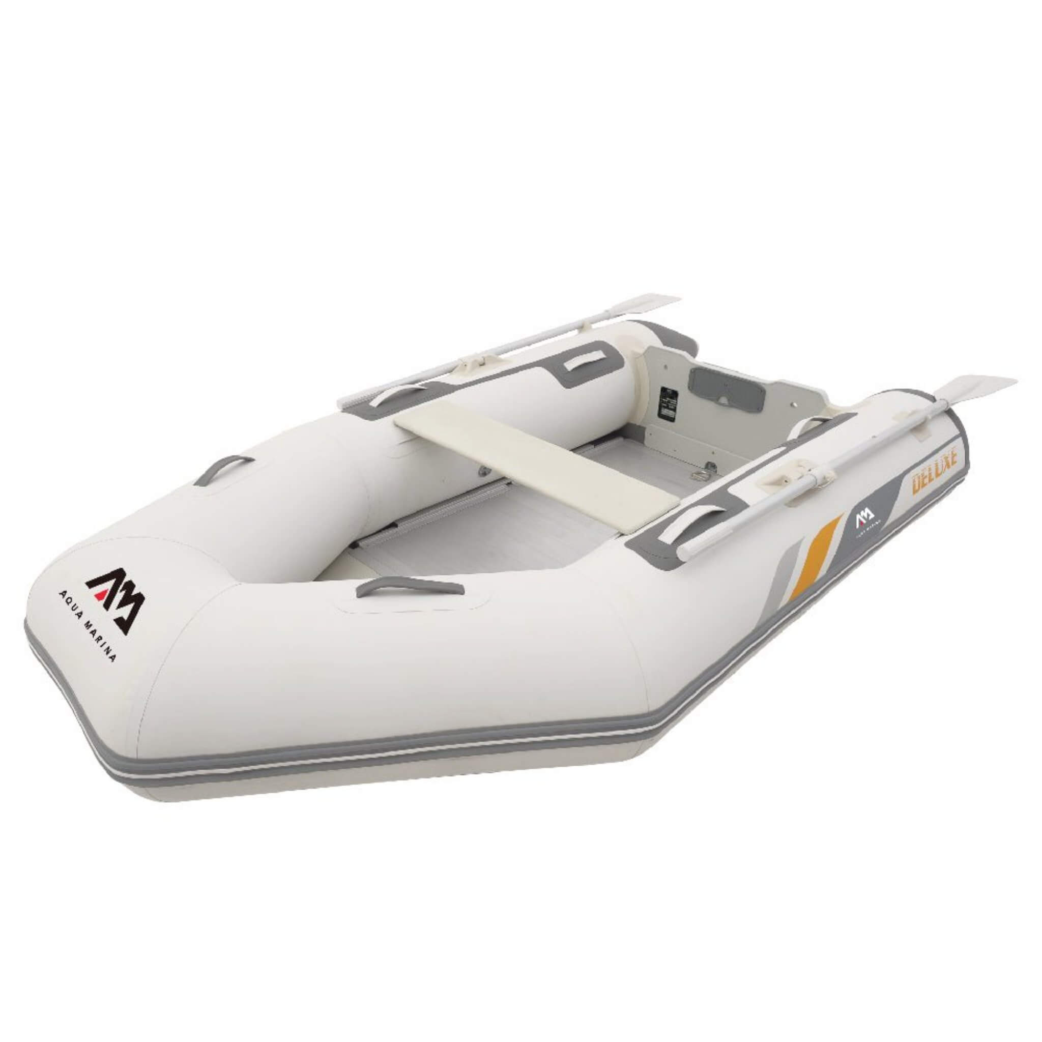 Aqua Marina A-Deluxe 4-Person Inflatable Speed Boat With Comfortable Rowing Seat And Adjustable Center Feet, 8FT (SAK20456) - Energize Trek