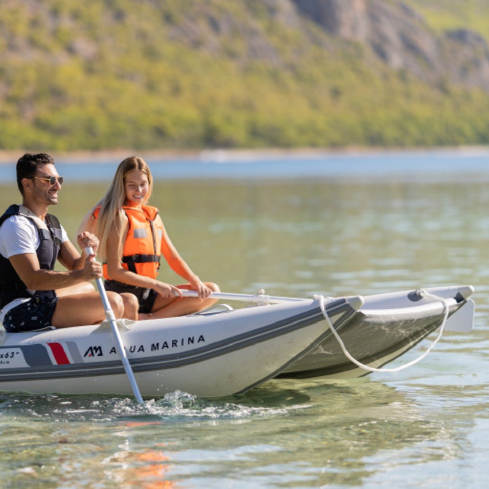 Aqua Marina Aircat BT-AC335 5-Person High-Speed Inflatable Catamaran With DWF Air Deck, 11FT (SAK10650) - Energize Trek