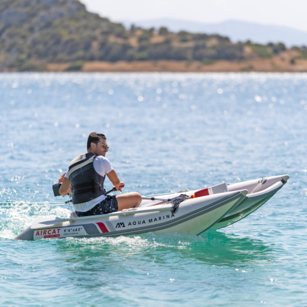 Aqua Marina Aircat BT-AC335 5-Person High-Speed Inflatable Catamaran With DWF Air Deck, 11FT (SAK10650) - Energize Trek