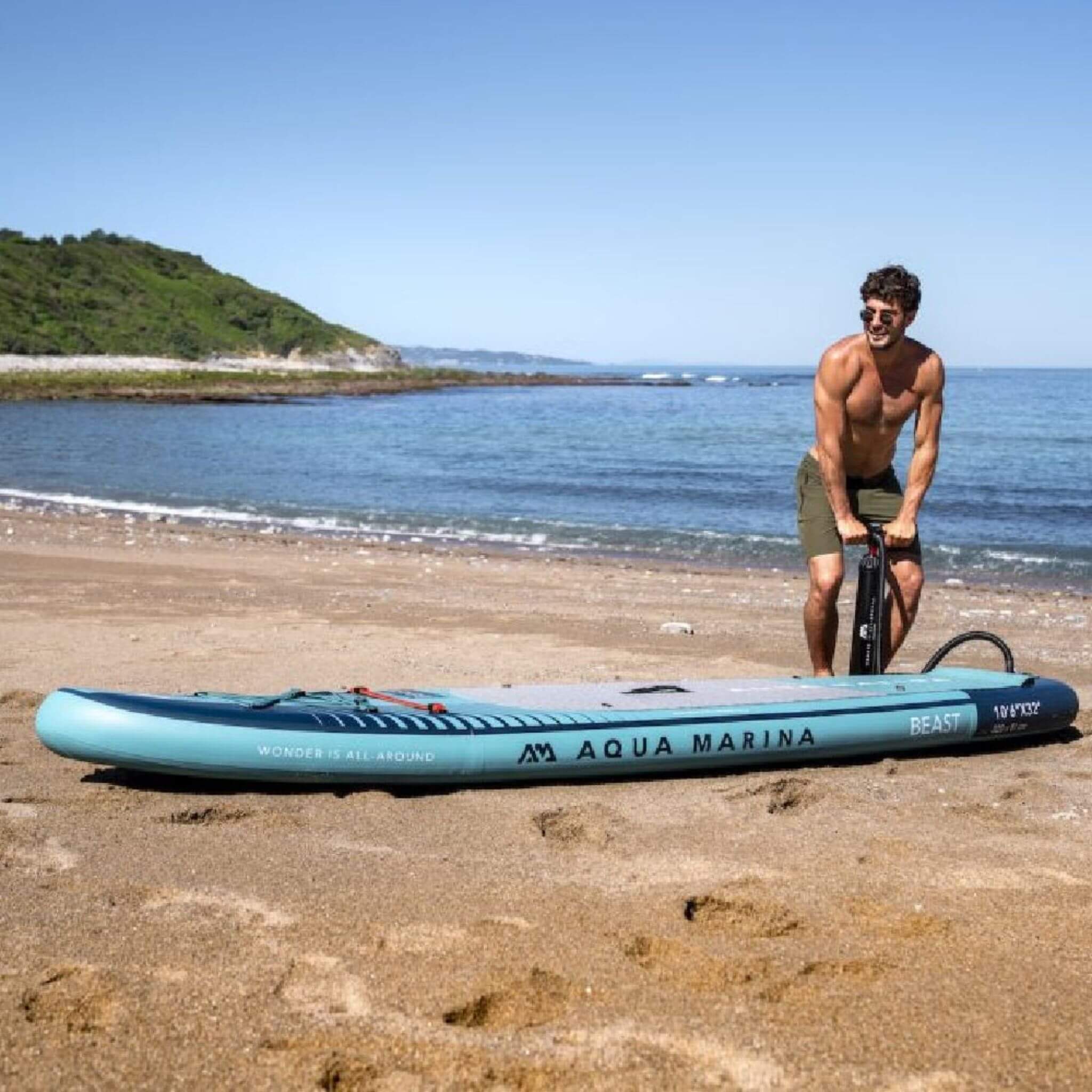 Aqua Marina Beast BT-23BEP Advanced All-Around Inflatable SUP With Carbon Hybrid Paddle, 10FT (SAK89512) - Energize Trek