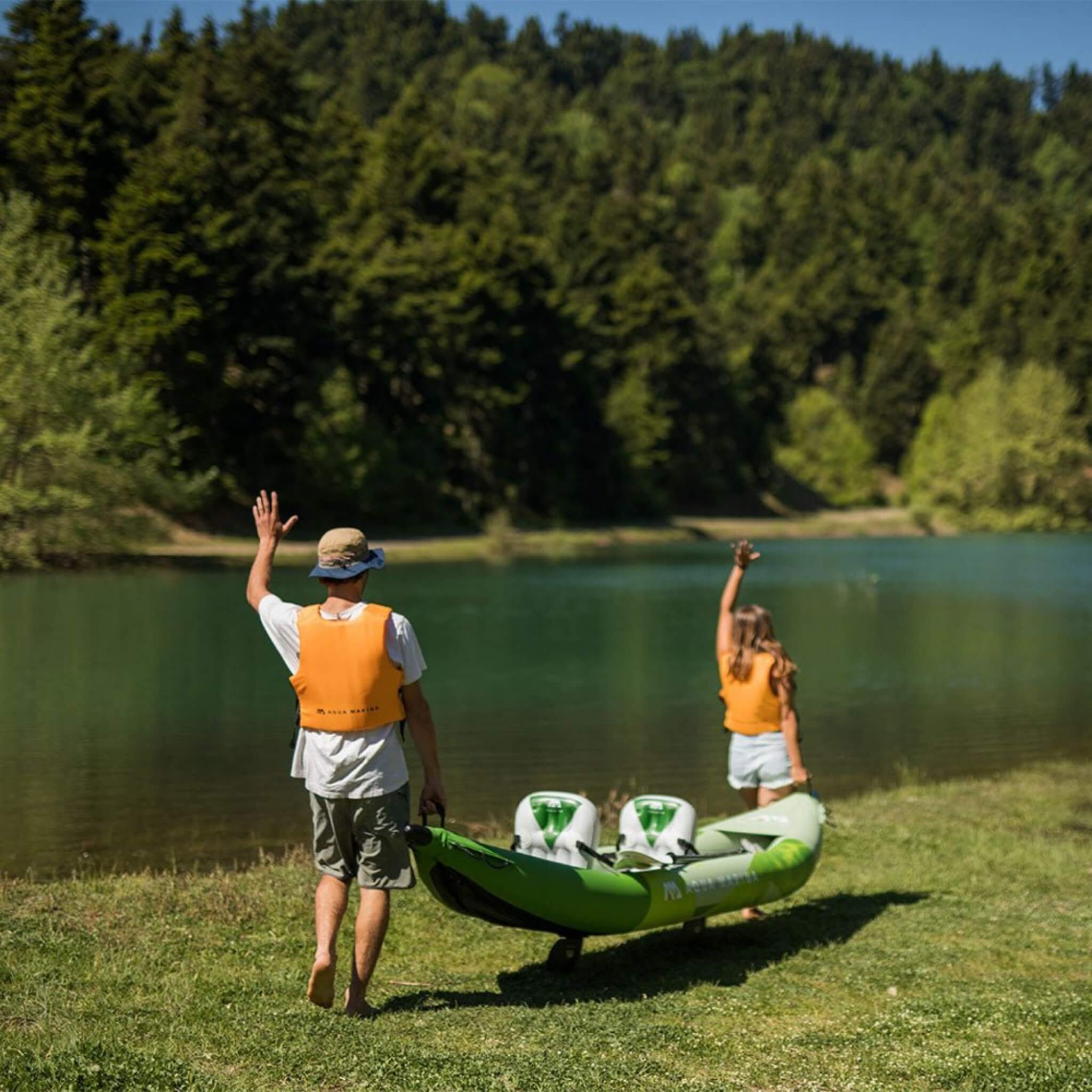 Aqua Marina Betta 2-Person Inflatable Recreational Kayak With Paddles, 14FT (BE-412) (SAK01375) - Energize Trek