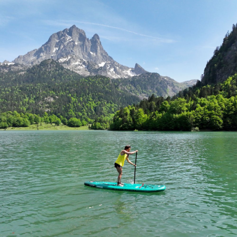 Aqua Marina Breeze BT-23BRP Green Compact Inflatable SUP With Drop Stitch Light Technology, 9FT (SAK68745) - Energize Trek