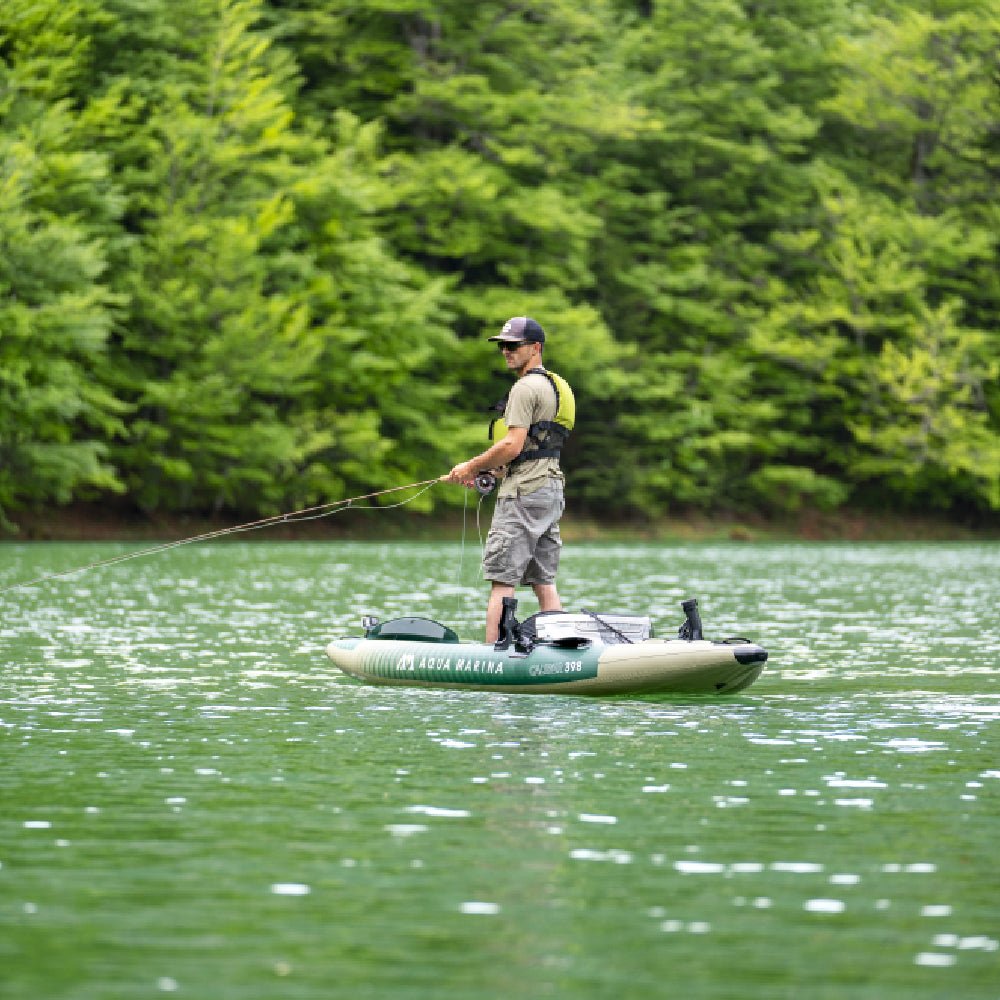 Aqua Marina Caliber CA-398 Angling Kayak With Foldable Fishing Seat, 13FT (SAK23467) - Energize Trek