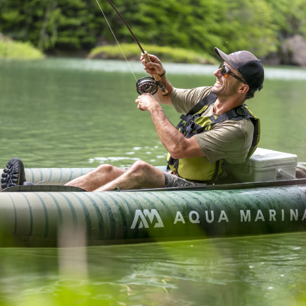 Aqua Marina Caliber CA-398 Angling Kayak With Foldable Fishing Seat, 13FT (SAK23467) - Energize Trek