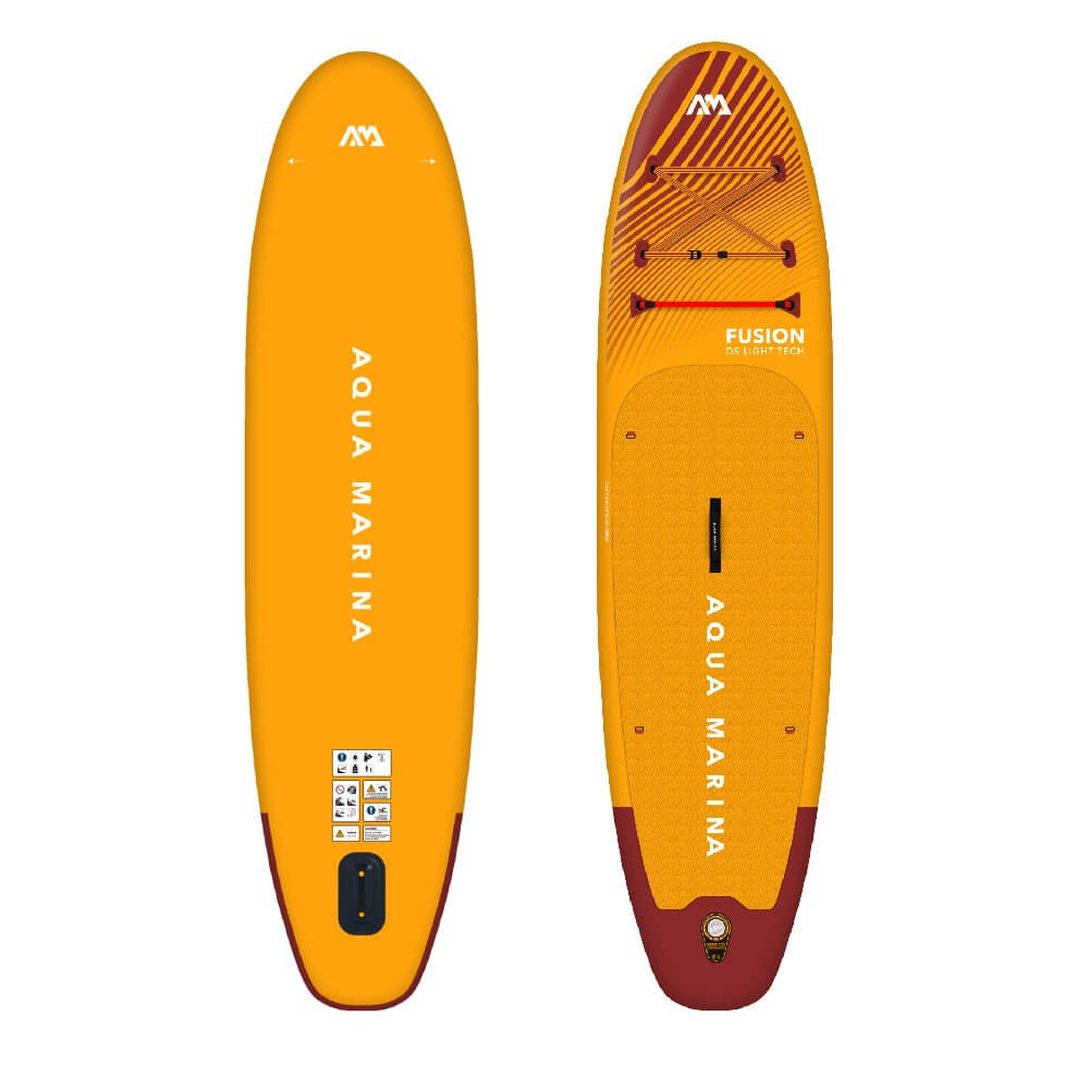 Aqua Marina Fusion BT-23FUP Premium All-Around SUP W/ Durable PVC Rail Layers & Grooved EVA Footpad, 10FT (SAK37195) - Energize Trek
