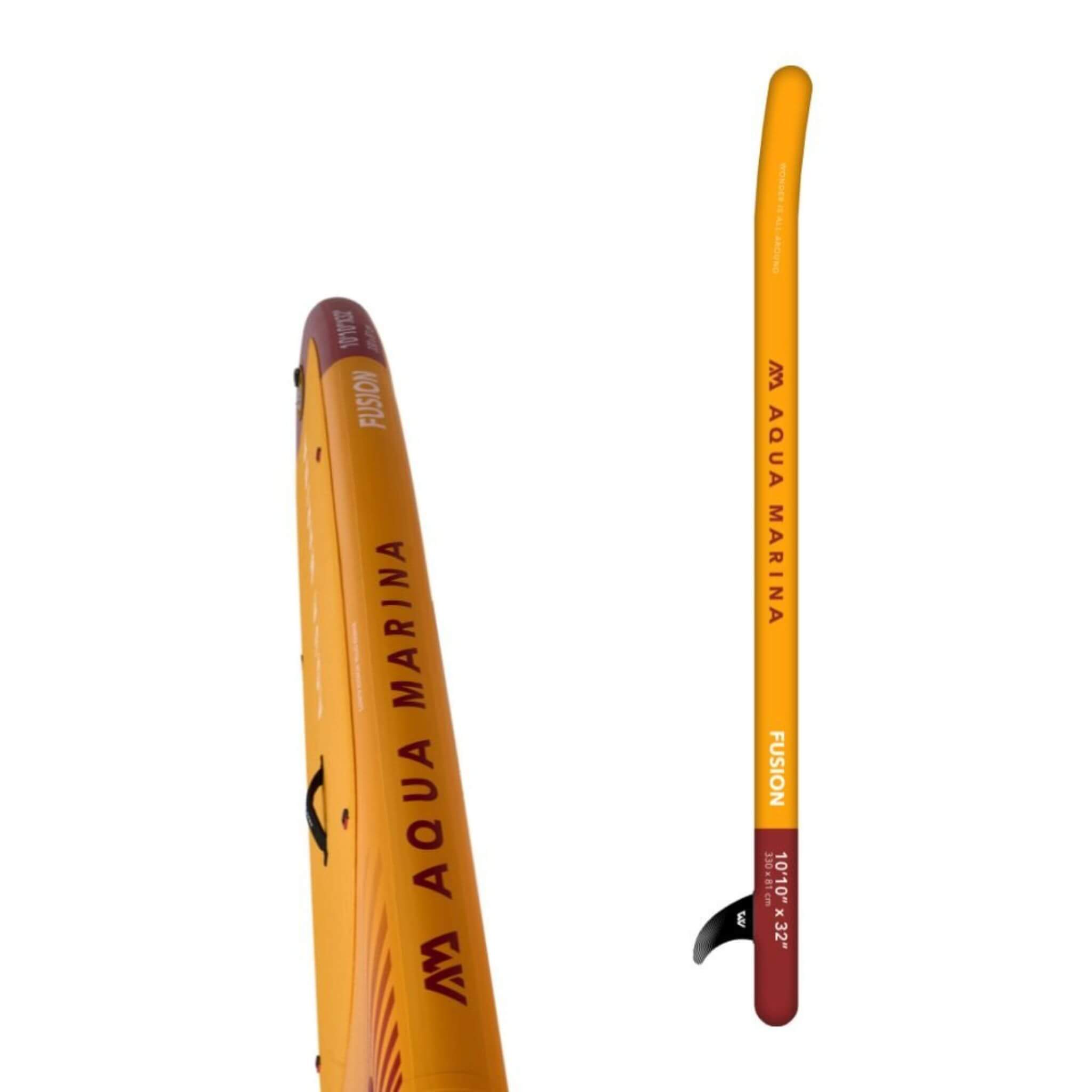 Aqua Marina Fusion BT-23FUP Premium All-Around SUP W/ Durable PVC Rail Layers & Grooved EVA Footpad, 10FT (SAK37195) - Energize Trek