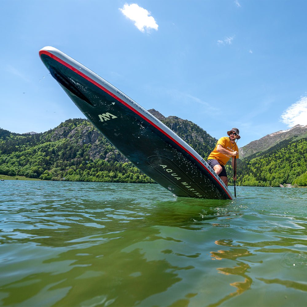 Aqua Marina Hyper BT-23HY02 Navy Touring SUP With Hydrodynamic Rail Edges & Adjustable Bungee, 12FT (SAK23285) - Energize Trek