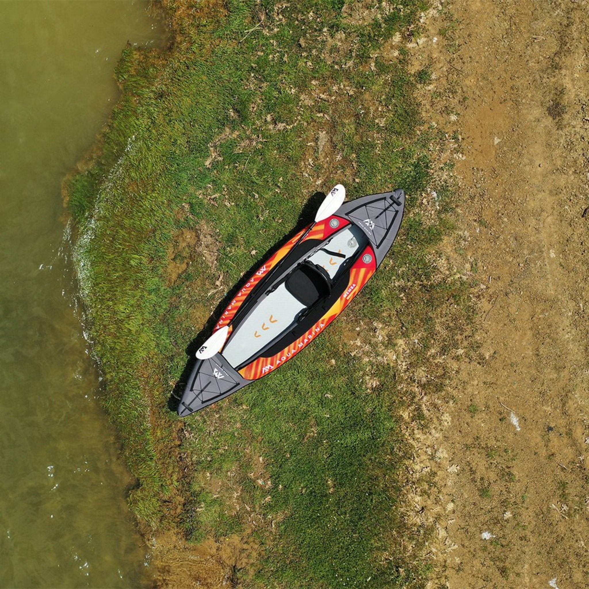 Aqua Marina Memba 330 1-Person Ultra Stiff Touring Kayak With Double Wall Fabric Floor, 10FT (SAK56789) - Energize Trek