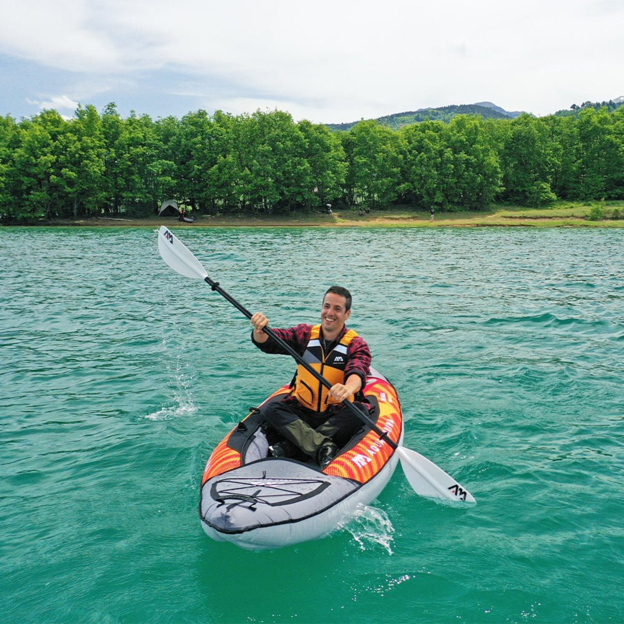 Aqua Marina Memba 330 1-Person Ultra Stiff Touring Kayak With Double Wall Fabric Floor, 10FT (SAK56789) - Energize Trek