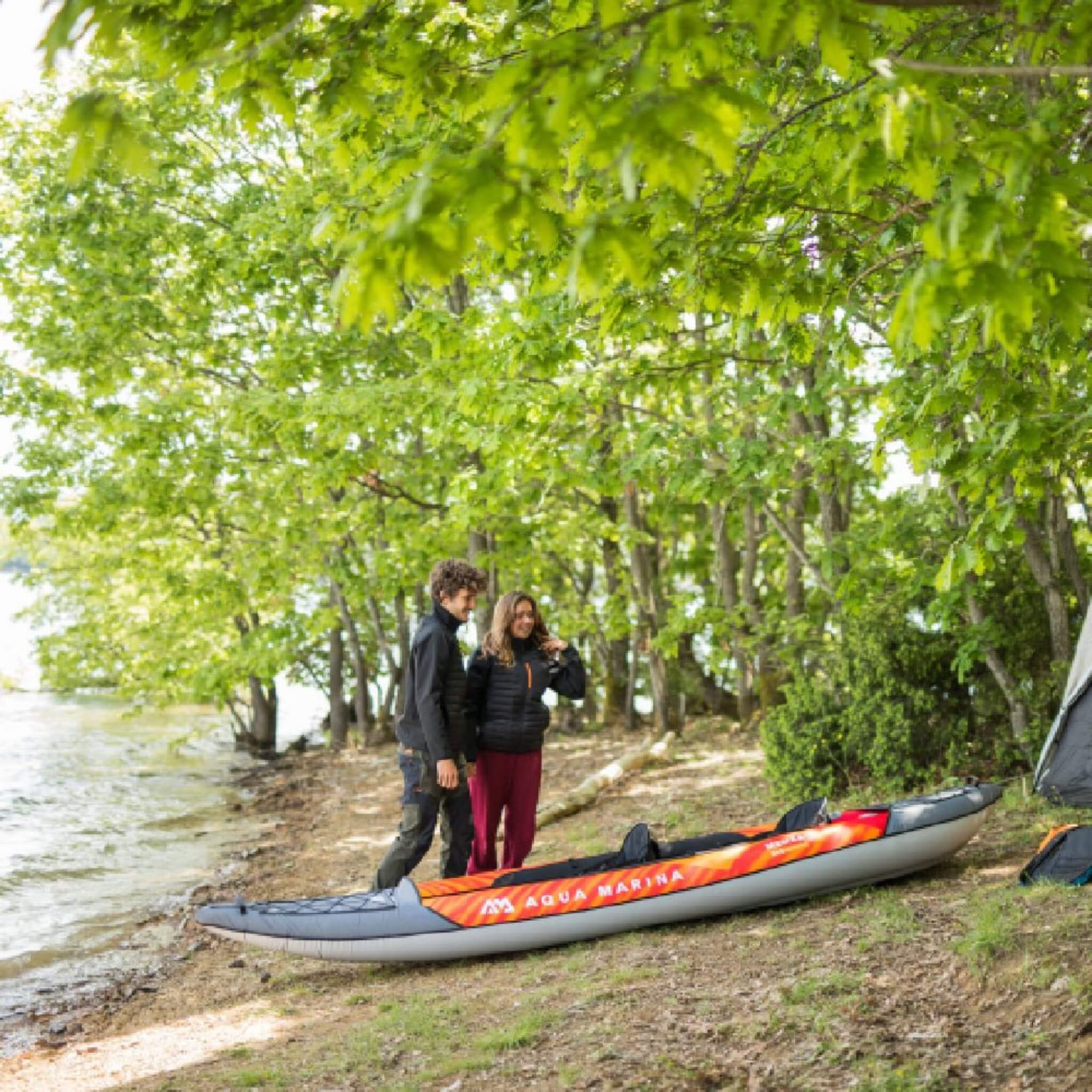 Aqua Marina Memba 390 Premium 2-Person Touring Kayak With DWF Deck And Paddles, 12FT (SAK17282) - Energize Trek