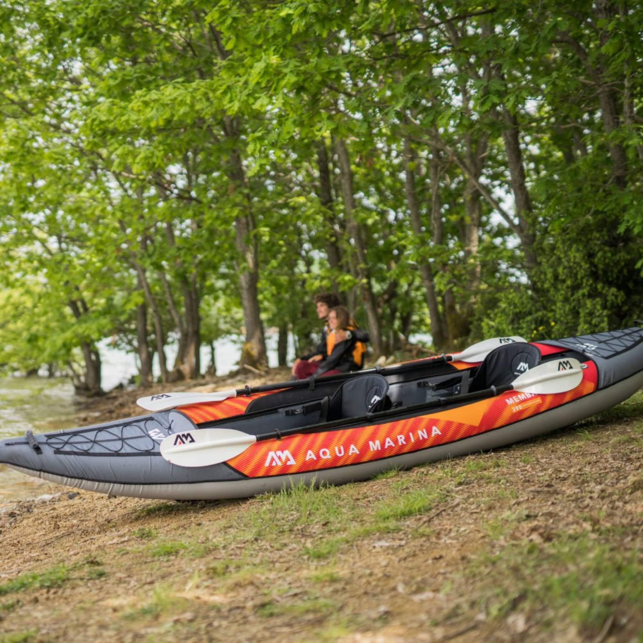 Aqua Marina Memba 390 Premium 2-Person Touring Kayak With DWF Deck And Paddles, 12FT (SAK17282) - Energize Trek