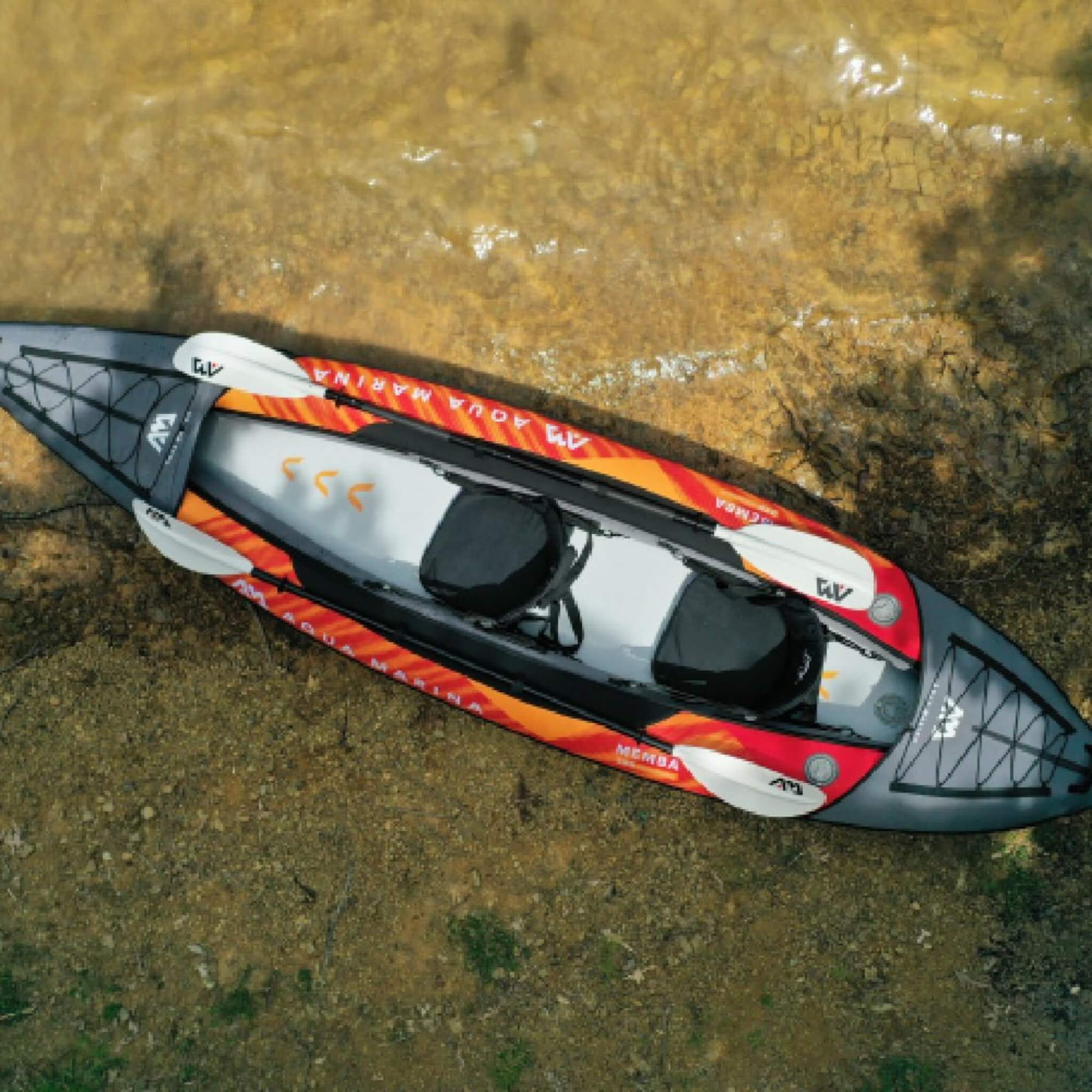 Aqua Marina Memba 390 Premium 2-Person Touring Kayak With DWF Deck And Paddles, 12FT (SAK17282) - Energize Trek