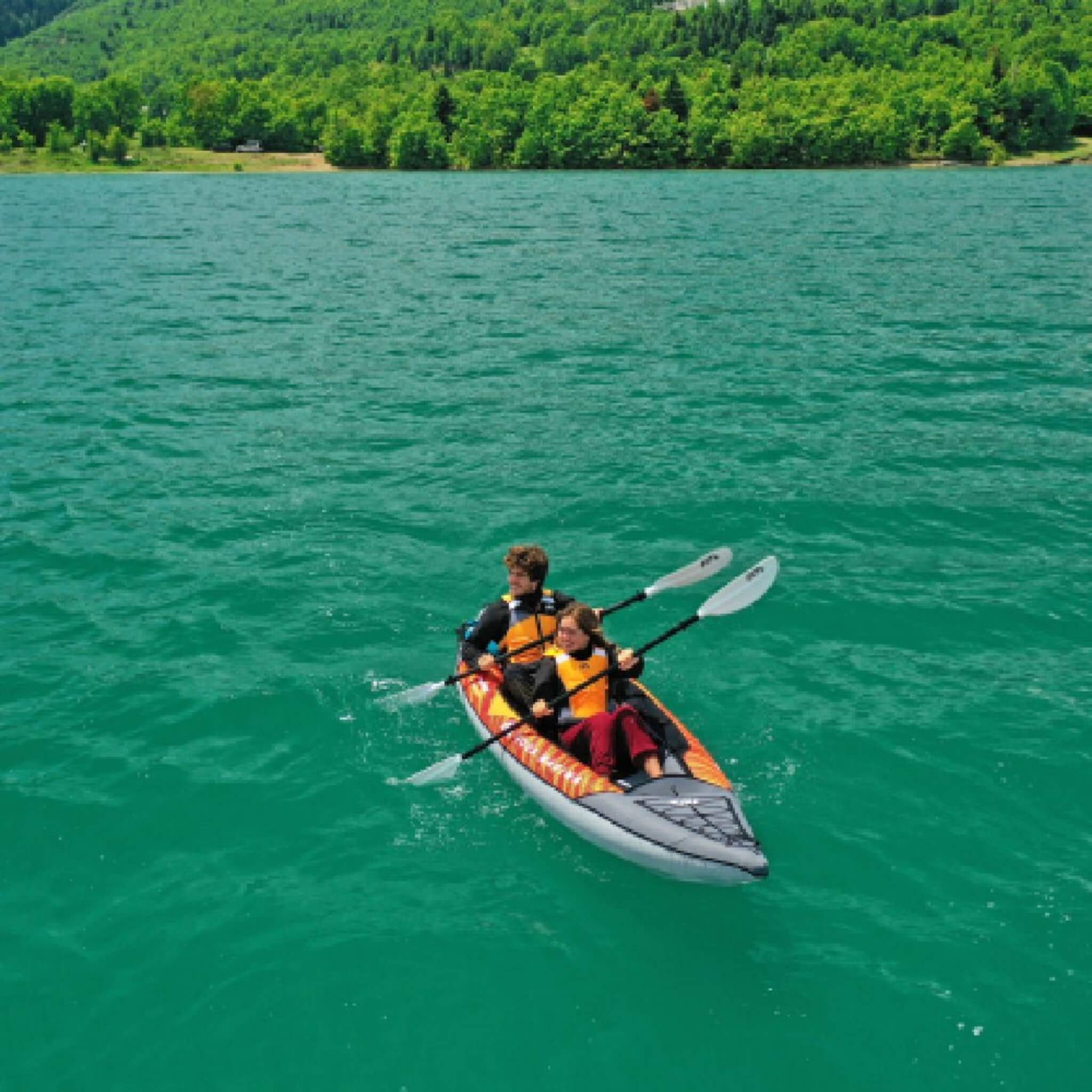 Aqua Marina Memba 390 Premium 2-Person Touring Kayak With DWF Deck And Paddles, 12FT (SAK17282) - Energize Trek