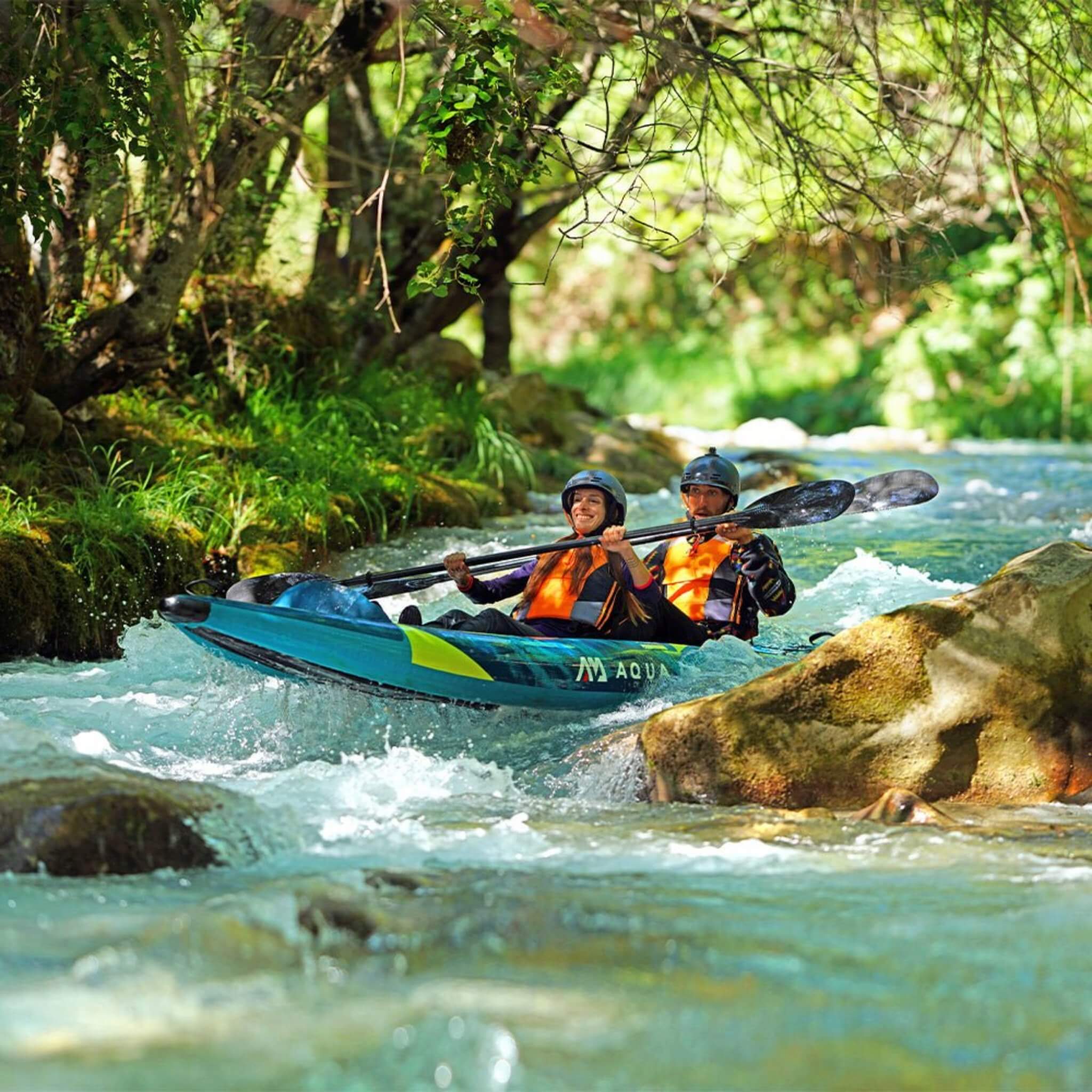Aqua Marina Steam 412 2-Person Premium Kayak With DWF Deck, 14FT (SAK57946) - Energize Trek