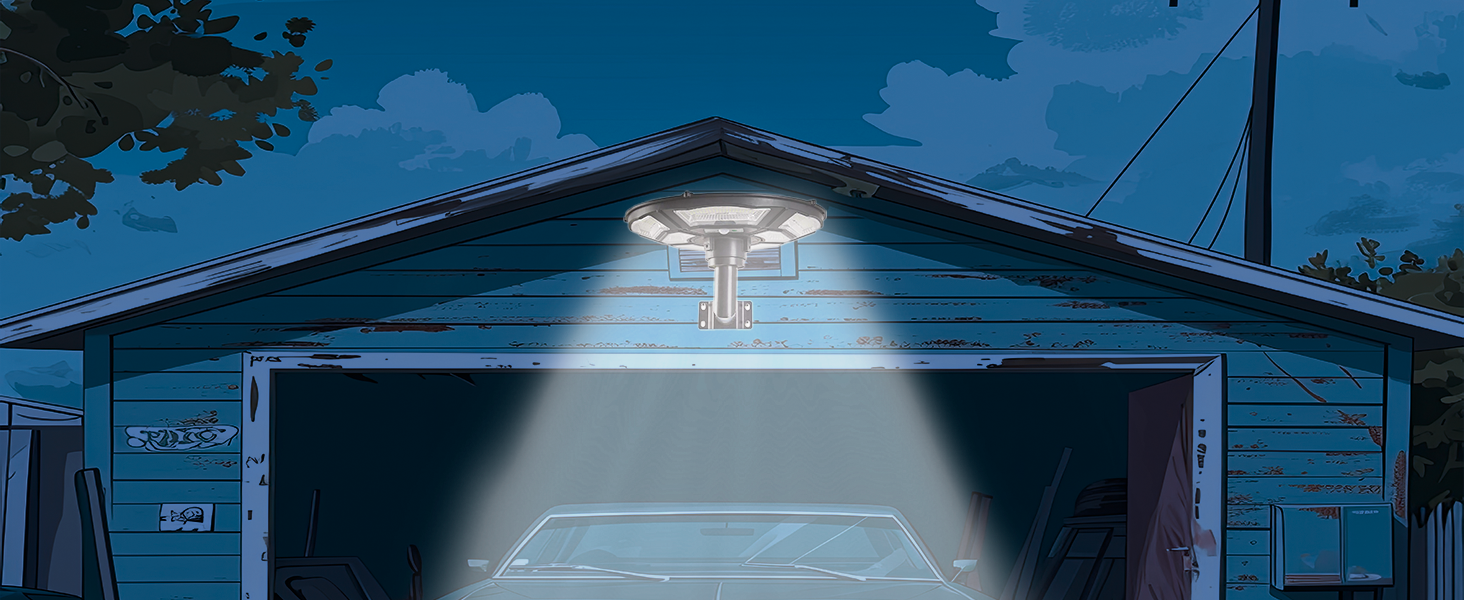 1500W Solar UFO Motion Sensor All in one Solar Garden Street Light With Remote Control - Energize Trek