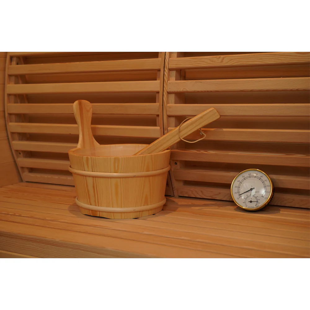 SAUNA EVOLUTION® Indoor Modern Solid Wood Steam Sauna Glass 15 - Energize Trek