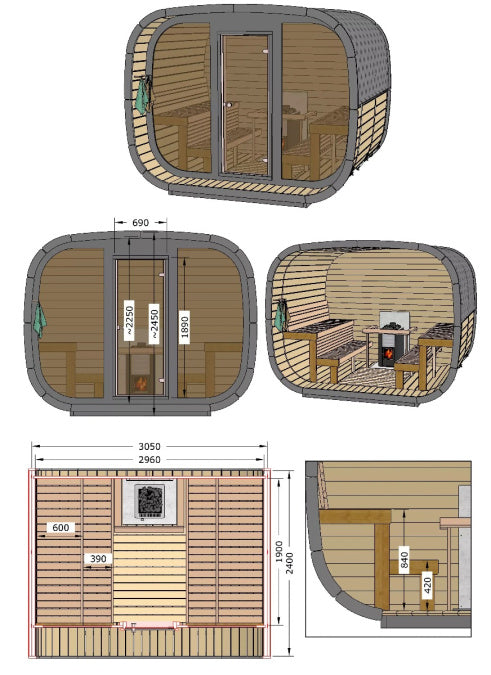 SAUNA EVOLUTION® Elegant Serenity Sauna 1 - Energize Trek