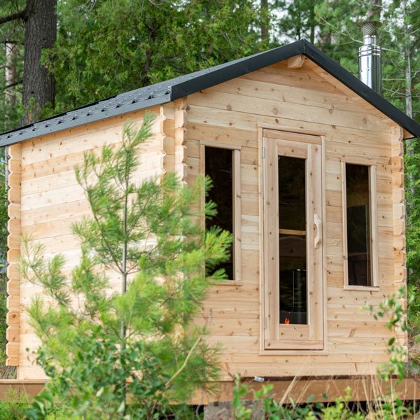 CT Georgian Cabin Sauna – Outdoor 4-Person Sauna with Modern Heating & Luxury Design - Energize Trek