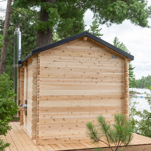 CT Georgian Cabin Sauna – Outdoor 4-Person Sauna with Modern Heating & Luxury Design - Energize Trek