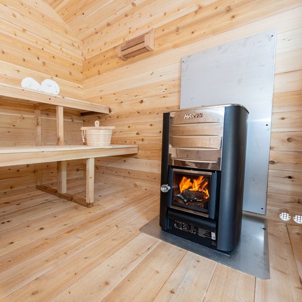 CT Georgian Cabin Sauna – Outdoor 4-Person Sauna with Modern Heating & Luxury Design - Energize Trek