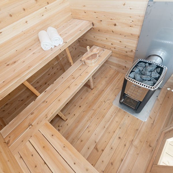 CT Georgian Cabin Sauna – Outdoor 4-Person Sauna with Modern Heating & Luxury Design - Energize Trek