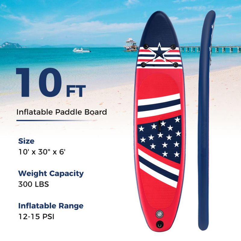 Inflatable Paddle Board with Removable Fin and Backpack - Energize Trek