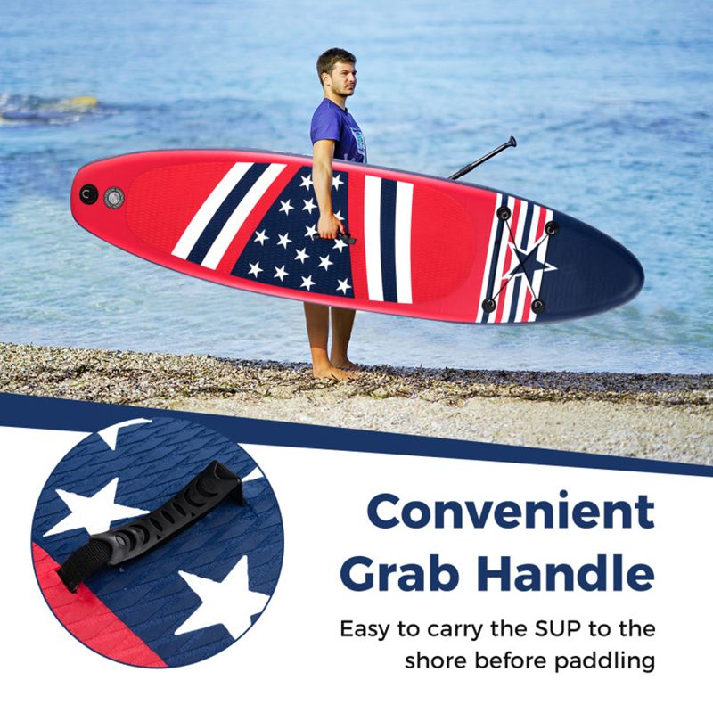 Inflatable Paddle Board with Removable Fin and Backpack - Energize Trek