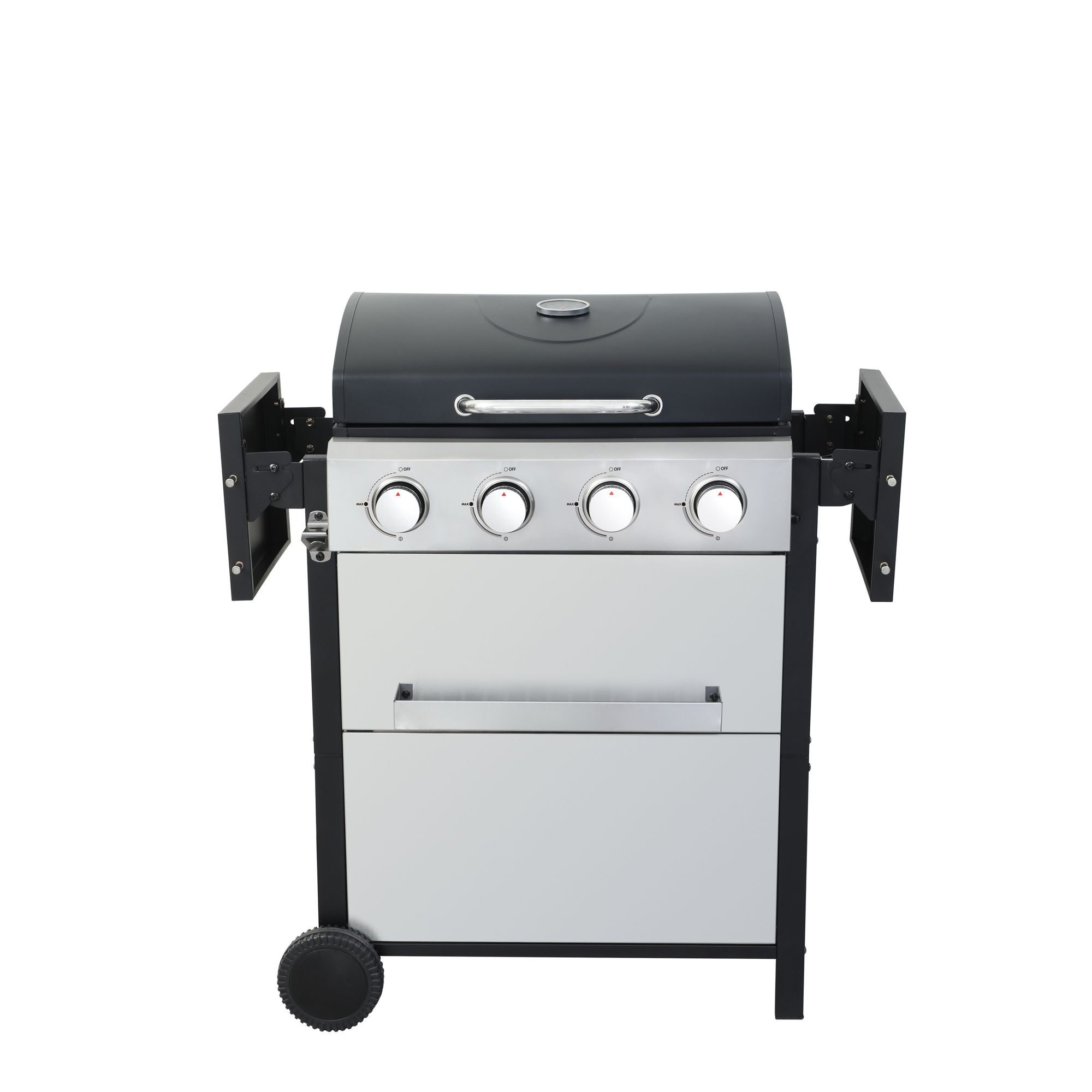 4-Burner Propane BBQ Grill – 34,200 BTU with Foldable Table & Hooks - Energize Trek