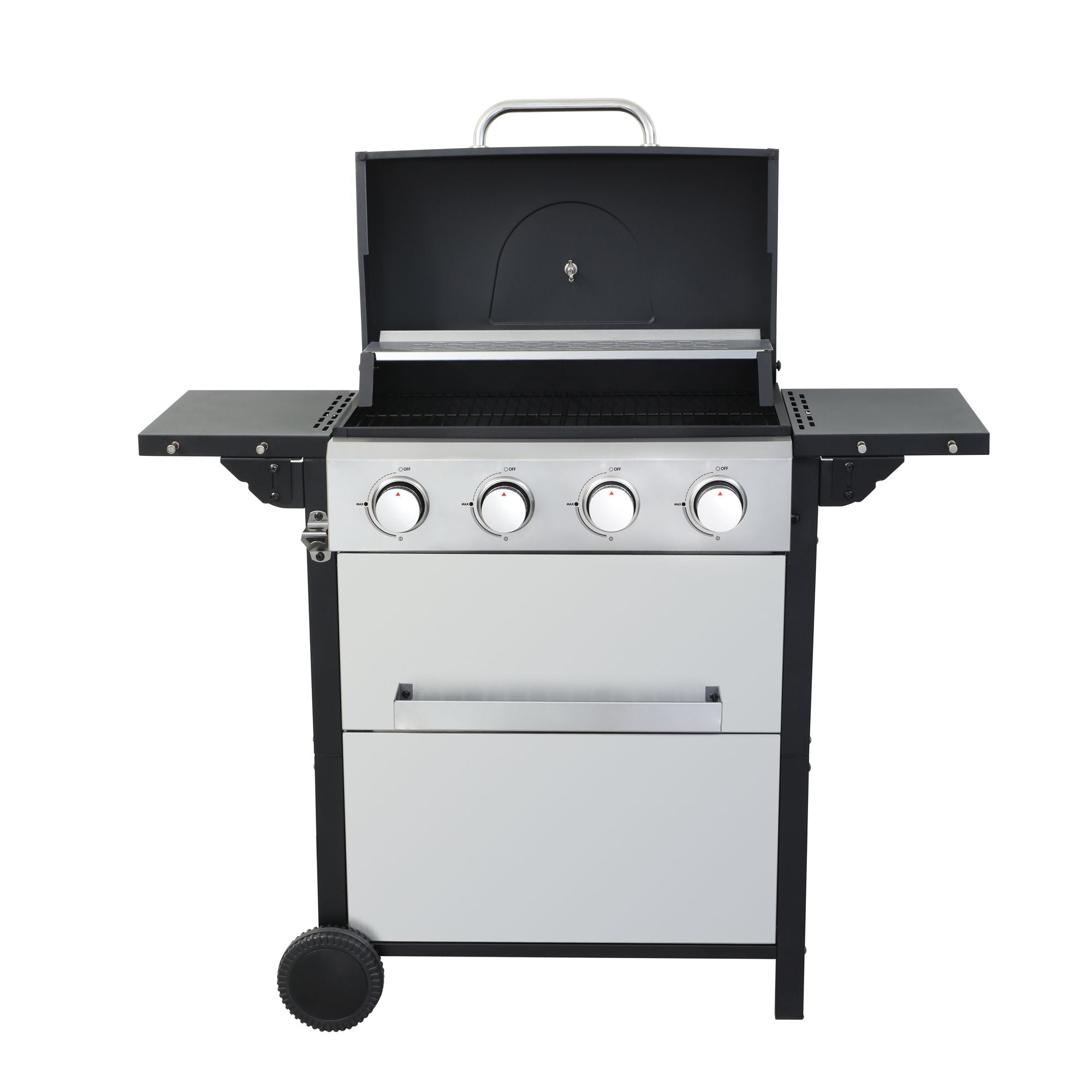 4-Burner Propane BBQ Grill – 34,200 BTU with Foldable Table & Hooks - Energize Trek