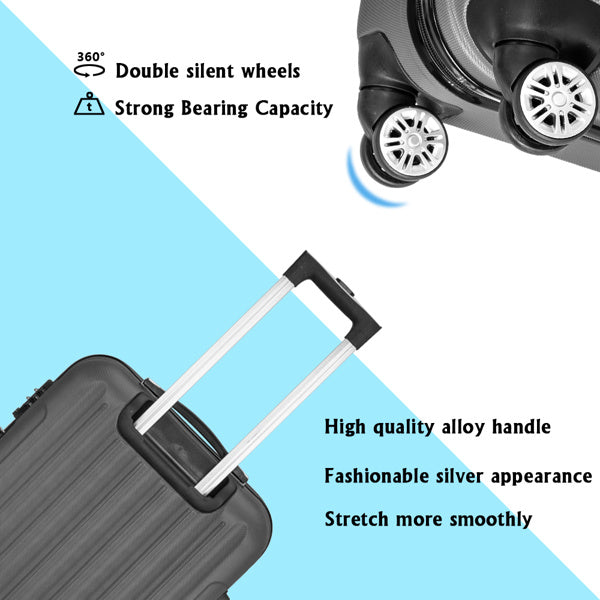 3-in-1 Multifunctional Large Capacity Traveling Storage Suitcase Luggage Set Dark Gray - Energize Trek