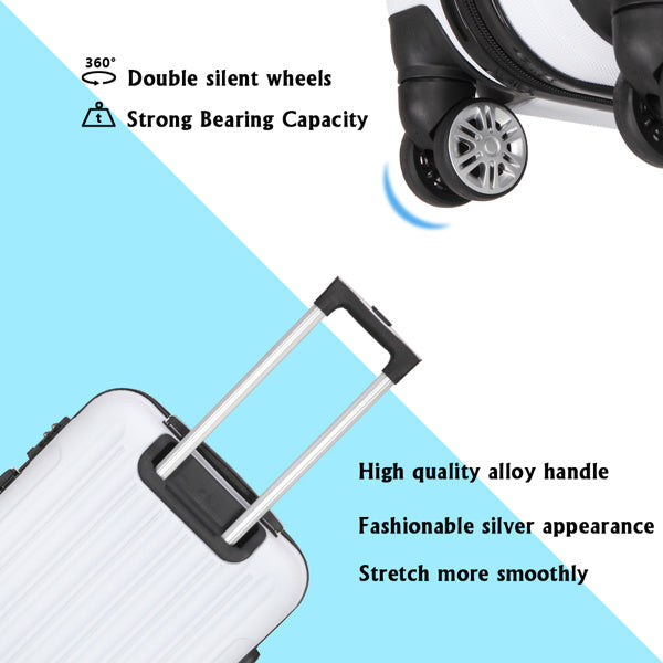 3-in-1 Multifunctional Large Capacity Traveling Storage Suitcase White - Energize Trek