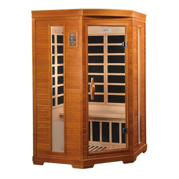 Dynamic Heming Elite 2-Person Corner Ultra Low EMF FAR Infrared Sauna - Energize Trek