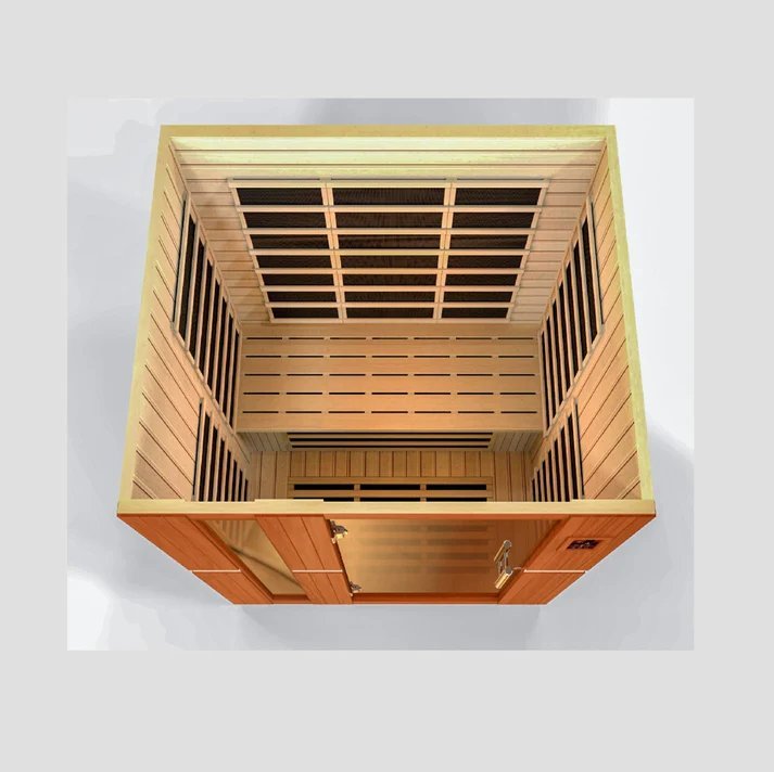 Dynamic Lugano "Elite" 3-Person Ultra Low EMF FAR Infrared Sauna – Canadian Hemlock - Energize Trek