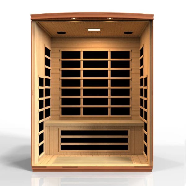Dynamic Lugano "Elite" 3-Person Ultra Low EMF FAR Infrared Sauna – Canadian Hemlock - Energize Trek