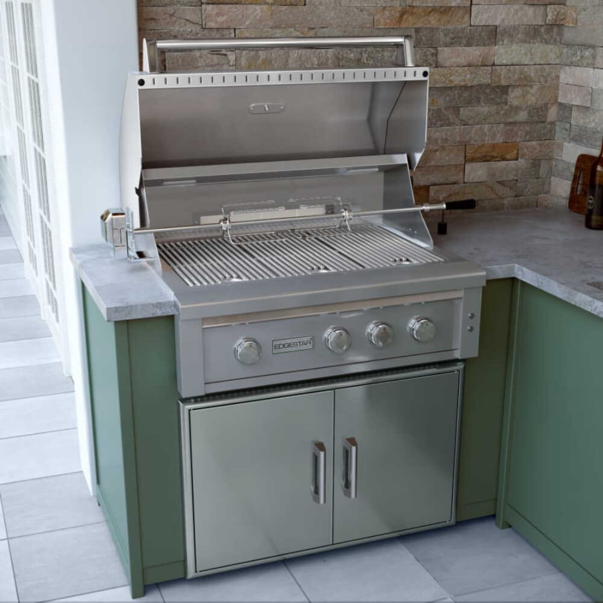 Edgestar 89K BTU 36" Wide Liquid Propane Built In Grill With Insulated Jacket And Double Access Doors (SAK78429) - Energize Trek