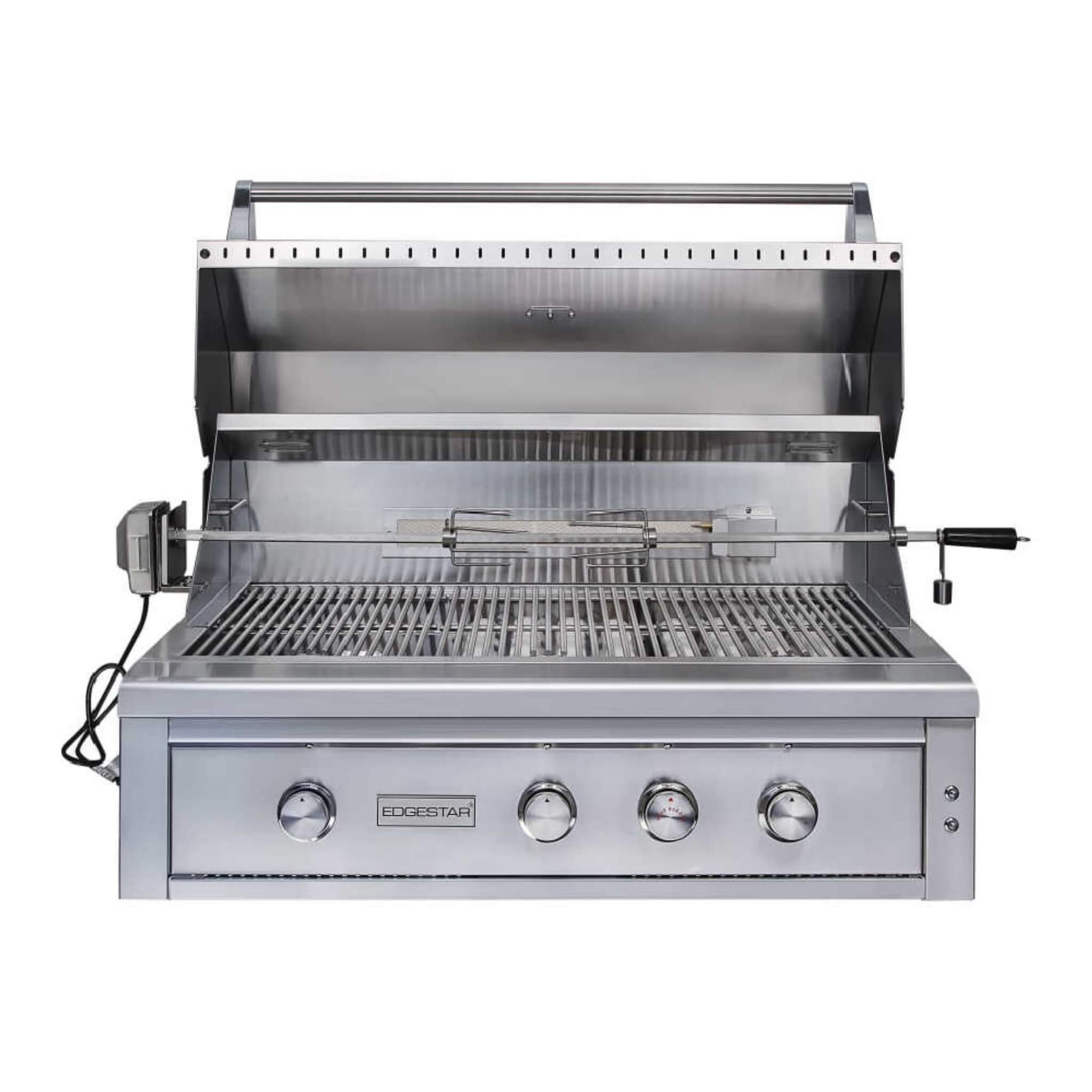 Edgestar 89K BTU 42" Wide Natural Gas Freestanding Grill Cart With Rotisserie And Lighted Knobs (SAK56935) - Energize Trek