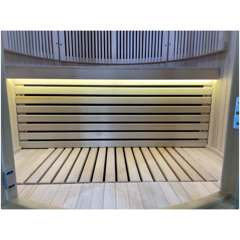 SAUNA EVOLUTION® Hemlock Round Indoor Sauna Room Far Infrared 08 - Energize Trek