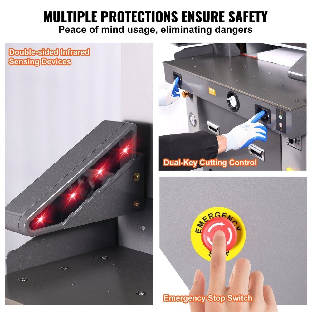 Electric Heavy Duty Hydraulic Paper Cutter Machine With Touchscreen, 26 Inch (SAK92518) - Energize Trek