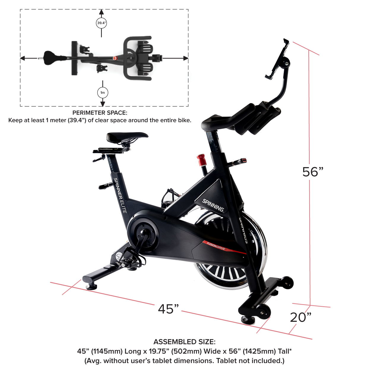 Elite Power Connected Spinner® Bike - Energize Trek