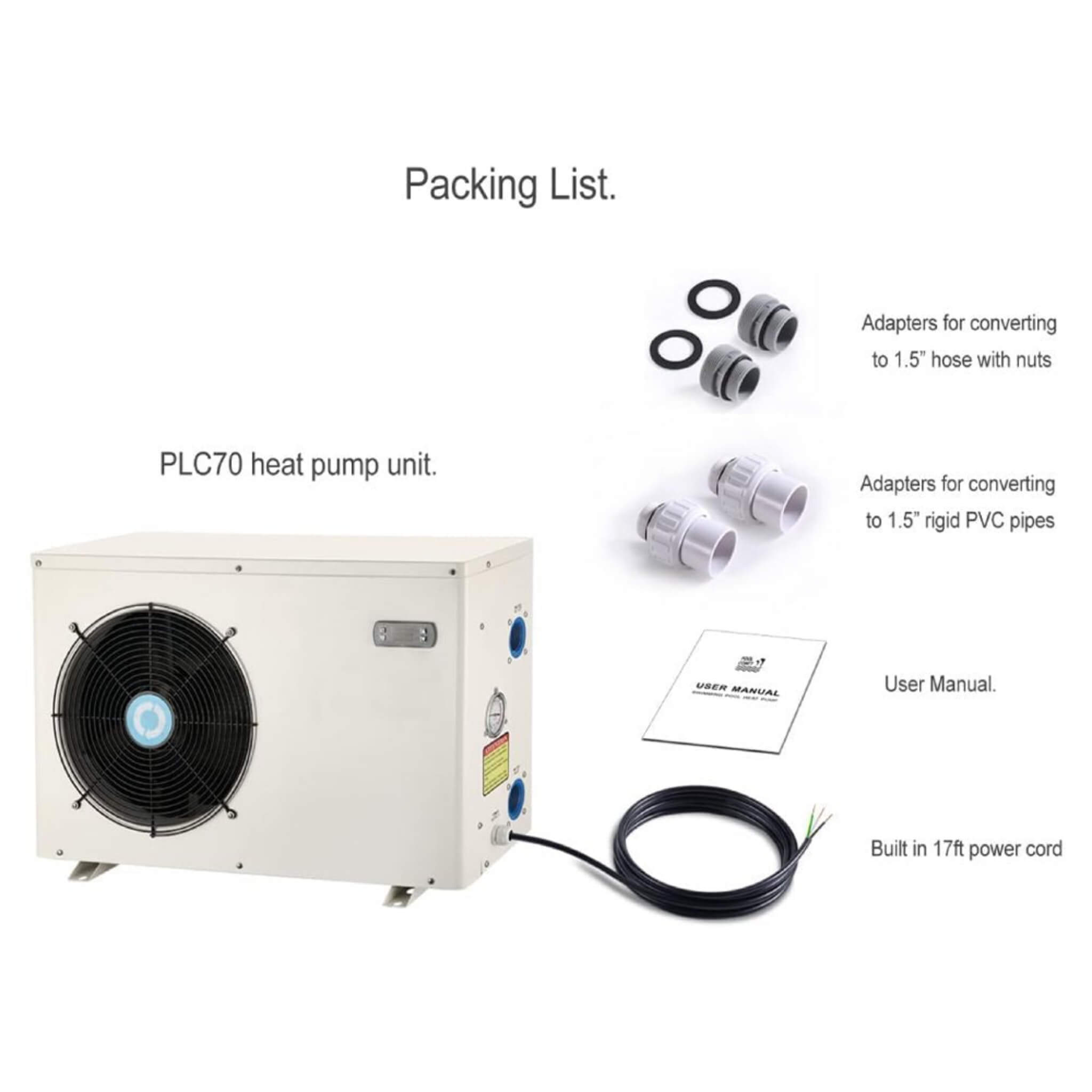 Energy-Saving Electric Swimming Pool Heat Pump For Above And Inground Pools, 6000 Gallons (SAK93541) - Energize Trek