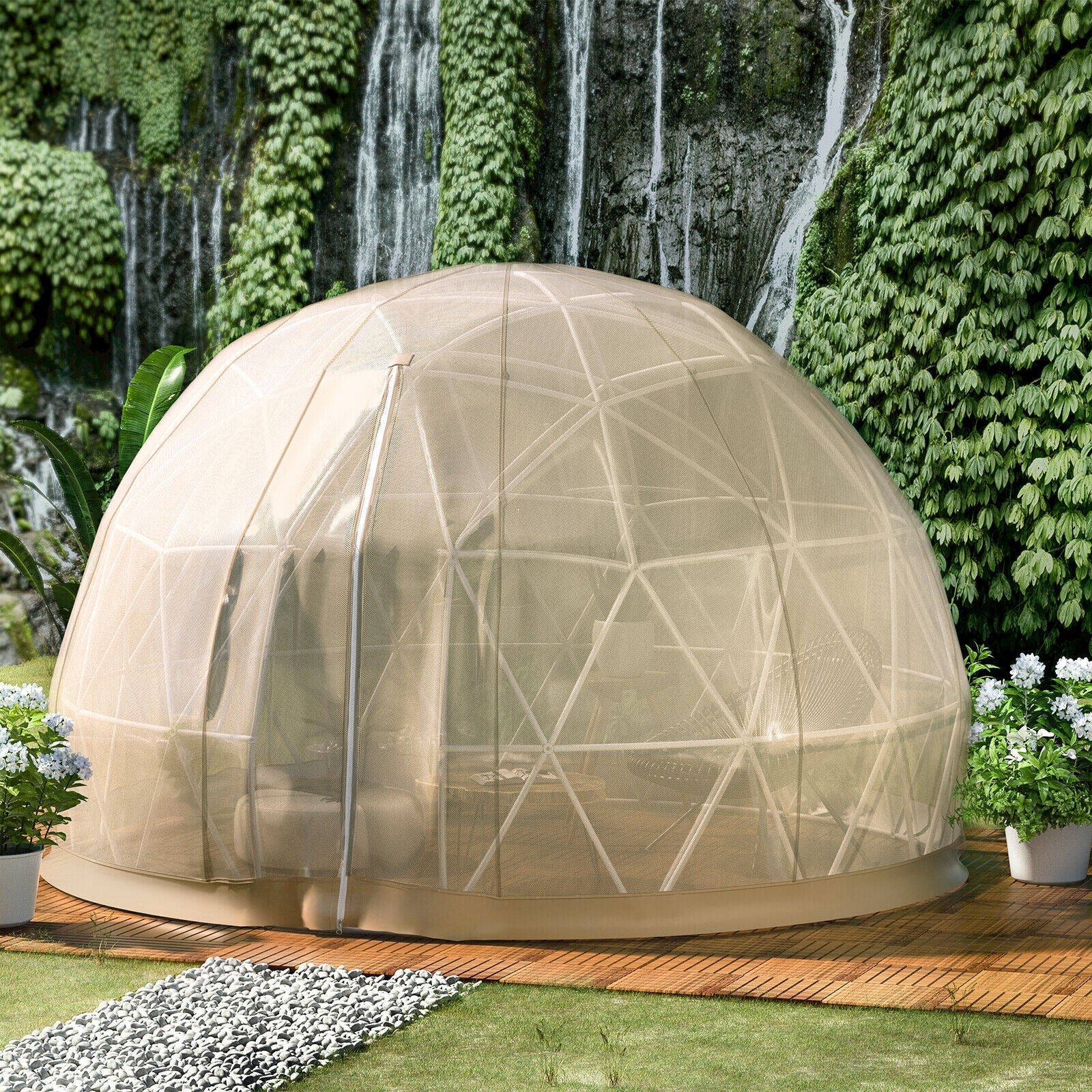 Extra Large 10 Person Outdoor Igloo Garden Greenhouse Dome Tent, 12FT (94316275) - Energize Trek