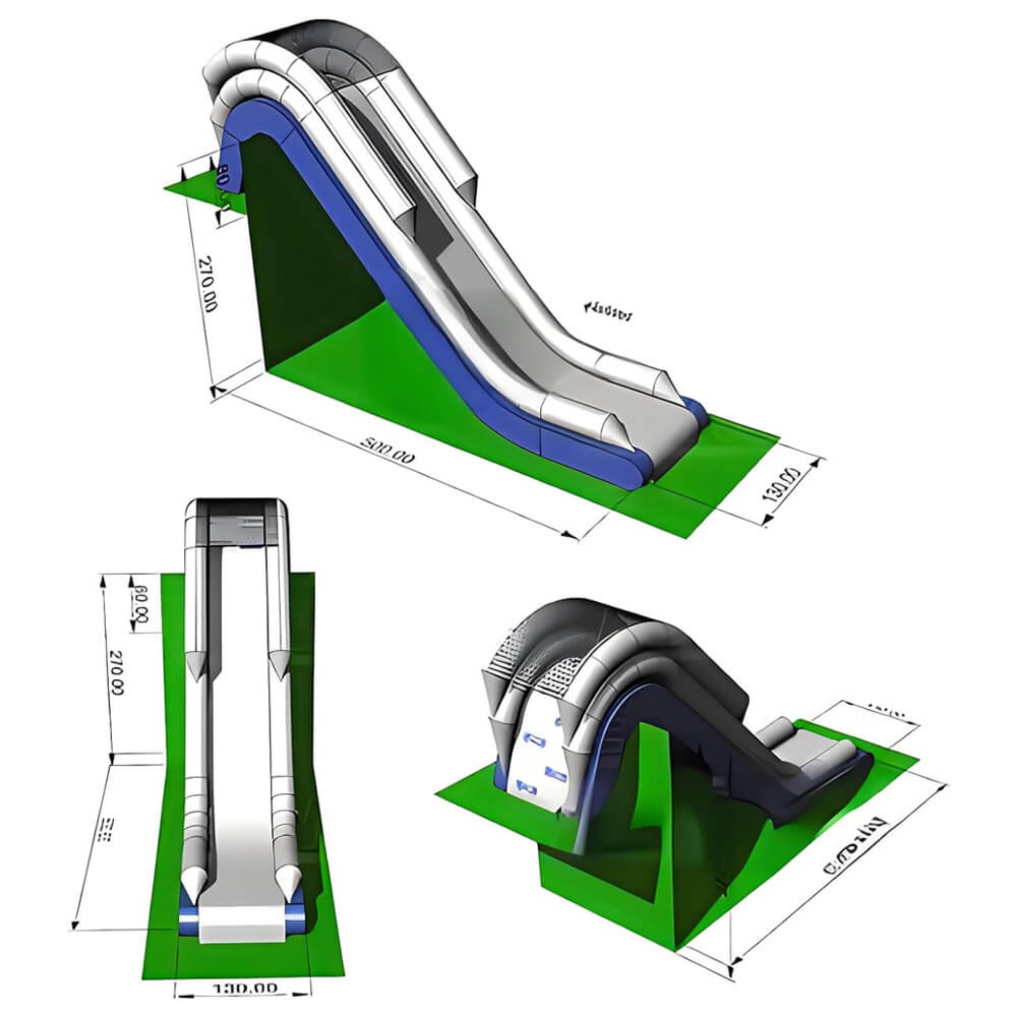 Extra Large Inflatable Private Dock Swimming Pool Yacht Water Slide With Safety Net And Electric Air Pump (SAK14286) - Energize Trek