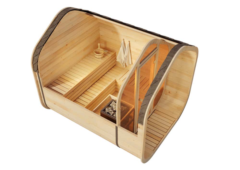 SAUNA EVOLUTION® Barrel Sauna Serenity Nature Air 8 - Energize Trek