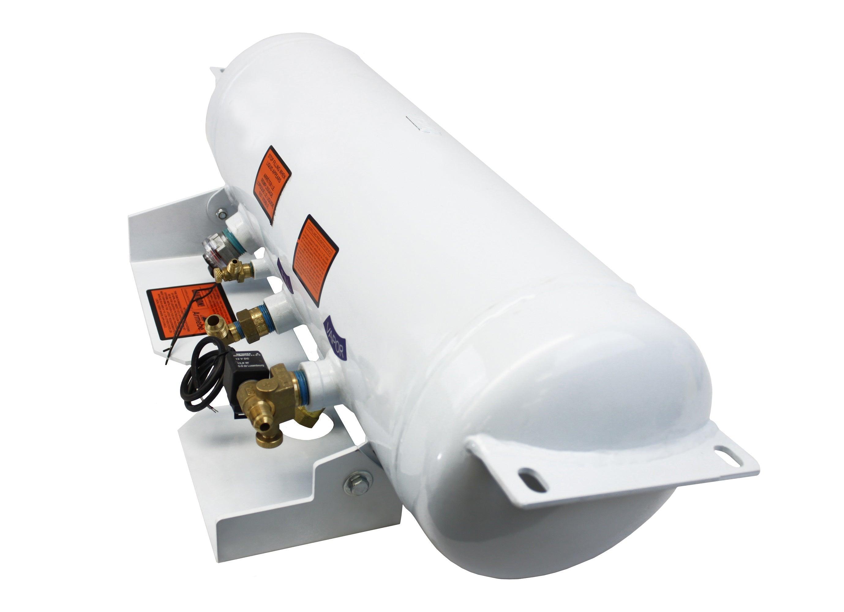 Flame King 5.9 Gallon ASME RV Trailer Propane Tank with Remote Valves & Solenoid - Energize Trek