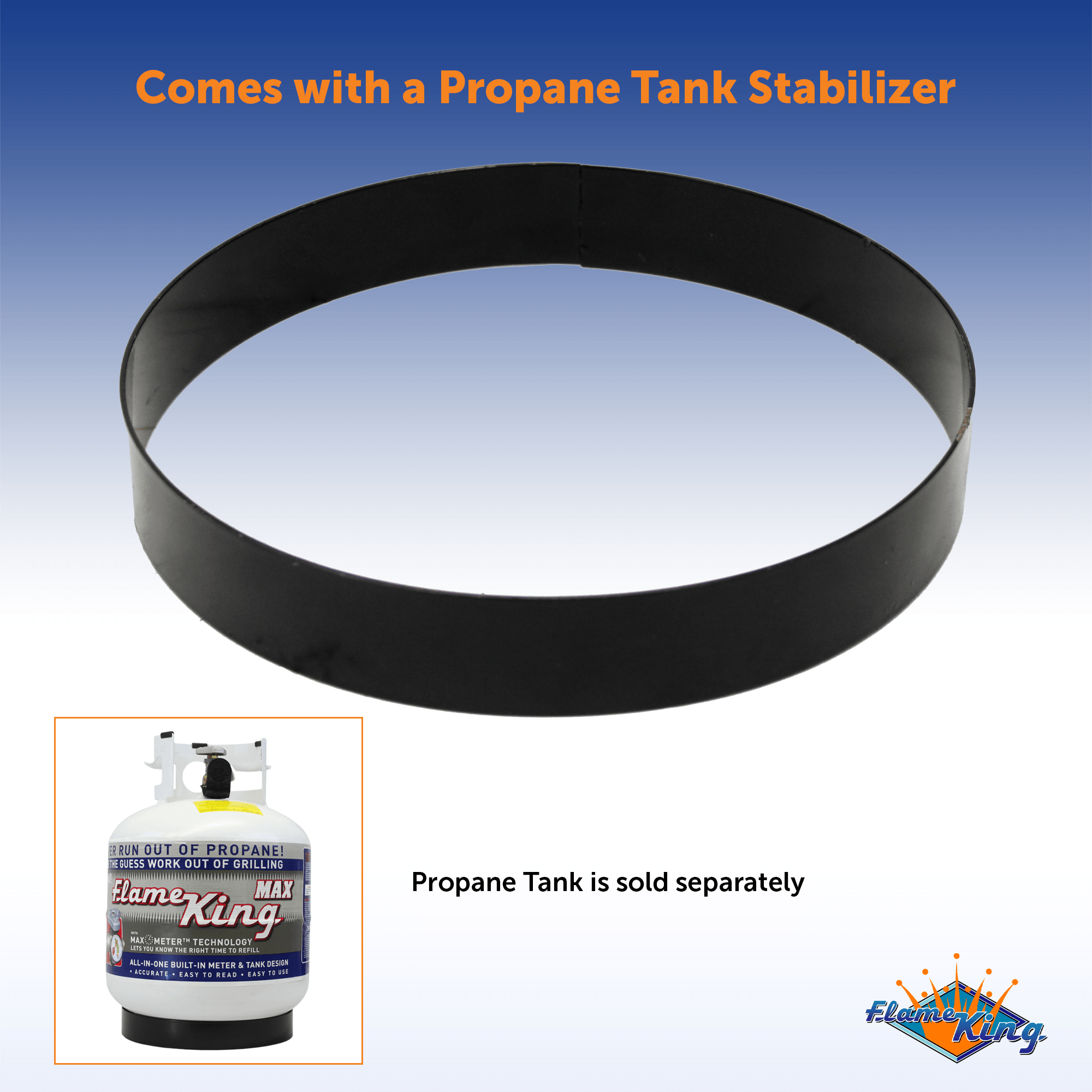 Flame King Outdoor Portable Propane Gas 24" Fire Pit Bowl with Self Igniter Cover Carry Straps - Energize Trek