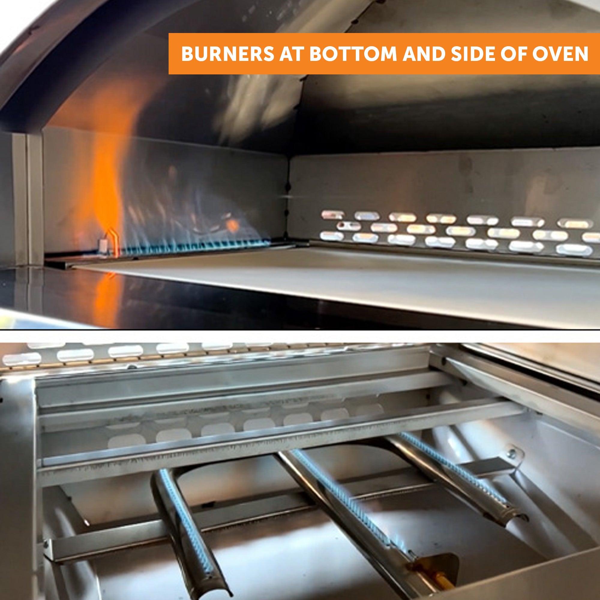 Flame King Outdoor Portable Stainless Steel Propane Pizza Oven Gas With Stone - Energize Trek